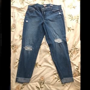 Juicy Couture Ripped Skinny Ankle Jeans